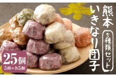 熊本 いきなり団子 25個 セット 5種類 各5個 いきなり団子 詰め合わせ 九州産 さつまいも サツマイモ さつま芋 熊本名物 和菓子 スイーツ おやつ 手土産 お土産 冷凍