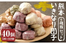 熊本 いきなり団子 40個セット 5種類 各8個 いきなり団子 詰め合わせ 九州産 さつまいも サツマイモ さつま芋 熊本名物 和菓子 スイーツ おやつ 手土産 お土産 冷凍