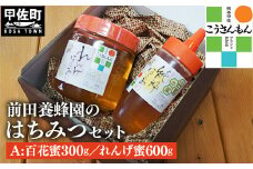 【甲佐ブランド】 前田養蜂園　蜂蜜Aセット 【こうさんもん認定商品】- はちみつ れんげ レンゲ 百花 ハチミツ 国産 熊本県産 900g 無添加 ハニー honey 純粋はちみつ 人気 送料無料 熊本県 甲佐町【価格改定】