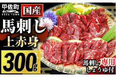 【2025年11月配送】★国産★上赤身馬刺し300g【熊本と畜】ZA