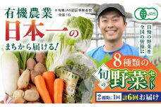 【全6回隔週定期便】有機野菜 8種セット 野菜 詰め合わせ 熊本県産 山都町産 産地直送 オーガニック【株式会社 肥後やまと】[YAF011] 