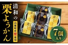 熊本県産 山都町産 栗ようかん × 7個 セット 詰め合わせ お菓子 菓子 おやつ【道の駅清和文楽邑 清和物産館「四季のふるさと」】[YAI014] 