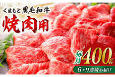 【全6回定期便】くまもと黒毛和牛 焼肉用 400g やきにく 焼き肉 国産 冷凍 熊本産 贅沢 牛肉【山都町（桜屋）】[YBW096] 