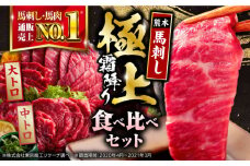 国産 馬刺し 計500g 食べ比べセット 専用醤油付き 熊本馬刺し 熊本県産馬肉 冷凍 ばさし 馬刺し 馬肉 馬刺 小分け 馬肉【株式会社 利他フーズ】[YBX005] 