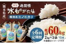 【全6回定期便】令和6年産  通潤橋 水ものがたり 棚田米 10kg (2kg×5袋) お米 白糸台地 熊本産 特別栽培米 定期便【一般社団法人 山都町観光協会】[YAB031] 