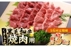 【全6回定期便】くまもと黒毛和牛 焼肉用 500g やきにく 焼き肉 国産 冷凍 熊本産 贅沢 ブランド牛 牛肉【山都町（阿蘇牧場）】[YDF024]