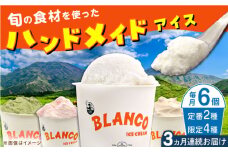 【全3回定期便】ハンドメイドアイスクリーム 食べ比べ 6個セット ( 6種 × 各1個 ) 詰め合わせ アイスクリーム ジェラート 熊本 山都町 アイス【BLANCO ICE CREAM】[YCM002] 