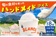 【全3回定期便】ハンドメイドアイスクリーム 6種 食べ比べ  8個セット 詰め合わせ アイスクリーム ジェラート 熊本 山都町 アイス【BLANCO ICE CREAM】[YCM006] 