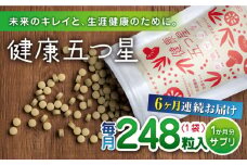 【全6回定期便】健康五つ星 サプリ サプリメント 美容 麹 米麹 酵素 神の草 日本山人参 ヒュウガトウキ【ひなたふぁーむ】[YBG012] 