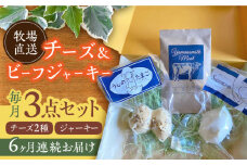 【全6回定期便】牧場直送 チーズ ＆ ビーフジャーキー / モッツァレラチーズ ナチュラルチーズ ジャージー牛肉 熊本 山都町【山の未来舎】[YBV018] 