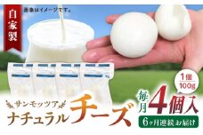 【全6回定期便】自家製 ナチュラルチーズ サンモッツア 4個 ( 100g × 4個 ) / チーズ モッツァレラチーズ  乳製品 熊本 山都町【山の未来舎】[YBV020] 
