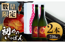 【数量限定】初めのいっぽん 720ml 2本 熨斗 包装 お歳暮 お年賀 日本酒 お酒 地酒 熊本県 山都町 化粧箱入り ギフト【通潤酒造株式会社】[YAN053]