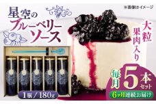【全6回定期便】星空の ブルーベリーソース 5本セット 180ｇ×5 フルーツ 果物 くだもの ジャム 定期 【清和の恵み工房】 [YAA009]