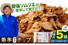 【全12回定期便】【数量限定】菊芋 焙煎 チップ 200g (40g×5パック)【グリーンファーム矢部】 [YDC013]