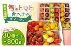 【期間限定】熊本県産 減農薬栽培 トマト ミディトマト 詰め合わせ 30個セット+800g  食べ比べ ギフトセット 産地直送【矢仁田農園】 [YDE005]