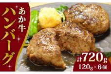 あか牛 100％ハンバーグ セット 120g×6個【有限会社 三協畜産】 [YCG116]