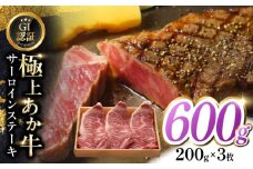 【GI認証】くまもとあか牛サーロインステーキ 200g×3枚　【有限会社 三協畜産】 [YCG122]