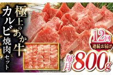 【全12回定期便】あか牛カルビ焼肉セット 800g 【有限会社 三協畜産】 [YCG151]
