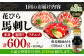 極薄スライス 花びら馬刺し 3種盛り600g 専用醤油付き 馬刺し 熊本 カット済み 赤身 霜降り フタエゴ 小分け 定期便