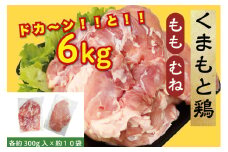 B267-24 熊本県産　若鶏モモ肉 ３kg入、若鶏ムネ肉 ３kg入