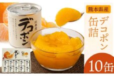 デコポン缶詰10缶入り《60日以内に出荷予定(土日祝除く)》熊本県 葦北郡 津奈木町 あしきた農業協同組合 JAあしきた 柑橘 デコポン フルーツ 果物 缶詰 送料無料