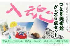 つなぎ美術館 グッズセット 6点《30日以内に出荷予定(土日祝除く)》熊本県 葦北郡 津奈木町 つなぎ美術館 手ぬぐい マグネット キーホルダー ポストカード 西野達 五十嵐靖晃 大平由香理 柳幸典 山本太郎
