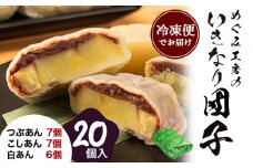 めぐみ工房 いきなり団子 20個 つぶあん こしあん 白あん 《60日以内に出荷予定(土日祝除く)》熊本県 葦北郡 津奈木町 お菓子 スイーツ お茶菓子 お茶請け 冷めてもおいしい さつまいも 芋 餡子 アンコ あんこ ダンゴ