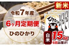 新米 令和7年産 【6ヵ月定期便】 白米 ひのひかり 定期便 15kg 5kg×3袋《お申込み翌月から出荷開始》 熊本県産 精米 ひの 米 こめ ヒノヒカリ コメ お米