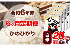 令和6年産 【6ヵ月定期便】 白米 ひのひかり 定期便 20kg 5kg×4袋《お申込み翌月から出荷開始》 熊本県産 精米 ひの 米 こめ ヒノヒカリ コメ お米