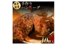 手作りハン馬ーグ 100g×10個 馬肉100%配合！【熊本肥育】ハンバーグ たっぷり 冷凍 お中元 肉 お手軽 お取り寄せ《30日以内に出荷予定(土日祝除く)》
