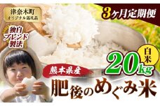 【3ヶ月定期便】白米 熊本県産 ブレンド米 肥後のめぐみ米 20kg 熊本県産 ふるさと納税 精米 米 こめ ふるさとのうぜい コメ お米 おこめ《申込月の翌月から出荷開始》