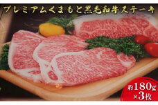 牛肉 黒毛和牛 ステーキ 180g×3 A5等級 プレミアムくまもと黒毛和牛ステーキ 熊本県産 肉 お肉