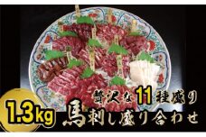 馬刺し 熊本 赤身 たてがみ 霜降り 馬刺 贅沢な11種 盛り合わせ 食べ比べ セット 馬肉 肉 お肉 冷凍