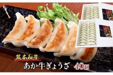ぎょうざ 熊本 あか牛 餃子 セット 計40個（20個入り×2箱）和牛 肉 お肉 牛肉 加工品 ギョウザ 赤牛 配送不可：離島