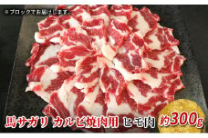 焼肉用 馬肉 サガリ カルビ ヒモ肉 約300g 焼き肉 やきにく ヤキニク BBQ バーベキュー 馬刺し 馬刺 馬 肉 お肉 冷凍 配送不可：離島