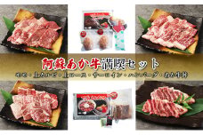 焼肉 セット 食べ比べ カルビ ロース ハンバーグ 阿蘇 あか牛 満喫セット 赤牛 焼き肉 牛肉 肉 お肉 配送不可：離島