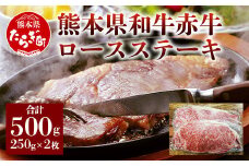 【ステーキ】 熊本県産 赤牛 ロースステーキ 2枚 計500g 【 和牛 ロース 牛肉 冷凍 肉 ステーキ ギフト パーティー 】 030-0230