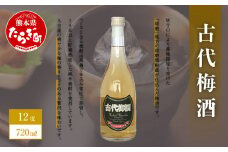【梅酒】古代梅酒 720ml×1本 12度 本格焼酎 【球磨 長期貯蔵 熟成 した 黒麹 仕込み 純米焼酎 使用 】040-0294