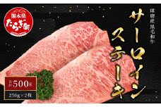 【順次発送】 球磨産 黒毛和牛 サーロイン ステーキ 計500g ＜ 250g ×2枚 ＞【 国産 ステーキ ご馳走 ごちそう お取り寄せ グルメ 牛肉 肉 】 011-0001