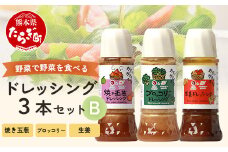 【通常配送】野菜で野菜を食べる ドレッシング 3本 Bセット ＜焼き玉葱/ブロッコリー/生姜＞ サラダ や 肉料理 にも 詰め合わせ 熊本県 多良木町 調味料