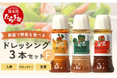 【通常配送】野菜で野菜を食べる ドレッシング 3本 Fセット ＜ニンジン/ブロッコリー/生姜＞ サラダ や 肉料理 にも 詰め合わせ 熊本県 多良木町 調味料