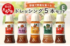 【通常配送】野菜で野菜を食べる ドレッシング 5本 Eセット ＜生姜2本/ブロッコリー1本/焼き玉葱１本/ニンジン1本＞ サラダ や 肉料理 にも 詰め合わせ 熊本県 多良木町 調味料