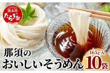  那須の おいしい そうめん 10袋（計1650g）【 涼 麺 冷やし ソーメン 夏 食欲増進 さっぱり 夏休みのランチ 】 076-0469