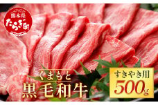 【くまもと黒毛和牛】 すきやき用 500g ブランド牛 牛肉 すき焼き スキヤキ 多良木町 国産 和牛 030-0699-2023