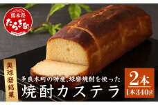 奥球磨銘菓 球磨焼酎カステラ 2本 お菓子 かすてら 米焼酎 お酒 和菓子 洋菓子 那須宝来堂 009-0492