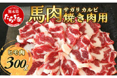 【数量限定】熊本県産 馬肉 サガリ(ヒモ肉) カルビ 焼肉用  300g 本場 ヘルシー 馬肉 刺し身 OK 赤身 030-0705