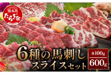 熊本県 桜屋 馬刺し スライスセット6種 計600ｇ【 特上トロ・トロ・霜降り・特選赤身・特上赤身・上赤身　各100ｇ】 熊本県 多良木町 ふるさと納税 くまもと 馬刺し 肉 ヘルシー 赤身 本場 050-0345