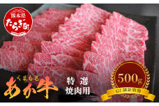 GI認証 【 くまもとあか牛 】特選 焼肉用 500g あか牛 和牛 牛肉 熊本 ブランド牛 焼き肉 ヤキニク やきにく ごちそう 記念日 国産 お肉 050-0349