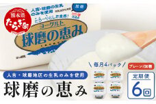 【定期便B 6回】球磨の恵み ヨーグルト ≪ 加糖 ≫ 1000g×4個 (合計4kg) × 6回配送  新鮮 しぼりたて 生乳 使用 とろーり もっちり ほんのり 甘い 加糖 ヨーグルト 食べる ヨーグルト 074-0450