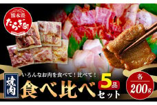 【数量限定】 村上精肉店の 味付き 焼肉 5品セット 【 合計1kg  】味付き 焼くだけ 牛カルビ 豚バラ タン トントロ 鶏せせり 焼き肉 BBQ アウトドア キャンプ 021-0668